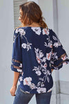 Printed Flare Sleeve Top Blouses - Tophatter Daily Deals