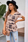 Tie-Dye V-Neck Tee Shirt Women's T-Shirts - Tophatter Daily Deals