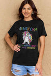 Simply Love Full Size AUNTICORN LIKE A NORMAL AUNT BUT MORE AWESOME Graphic Cotton Tee Women's T-Shirts - Tophatter Daily Deals