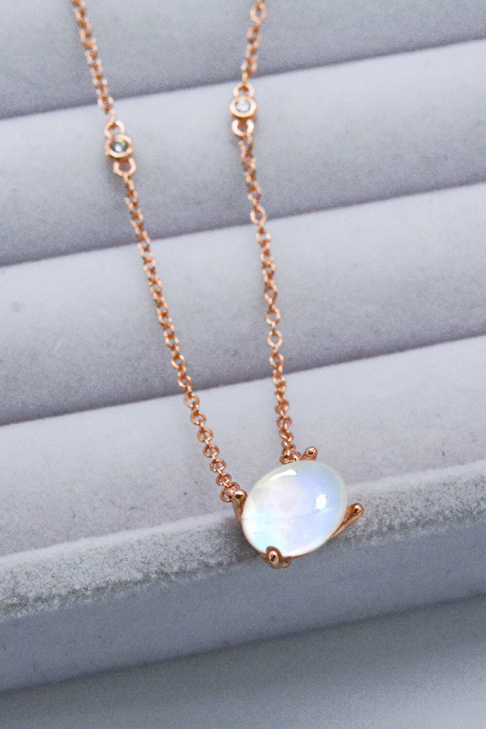 Geometric Moonstone Pendant Necklace Moonstone - Tophatter Daily Deals