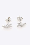 Zircon 925 Sterling Silver Stud Earrings Earrings - Tophatter Daily Deals