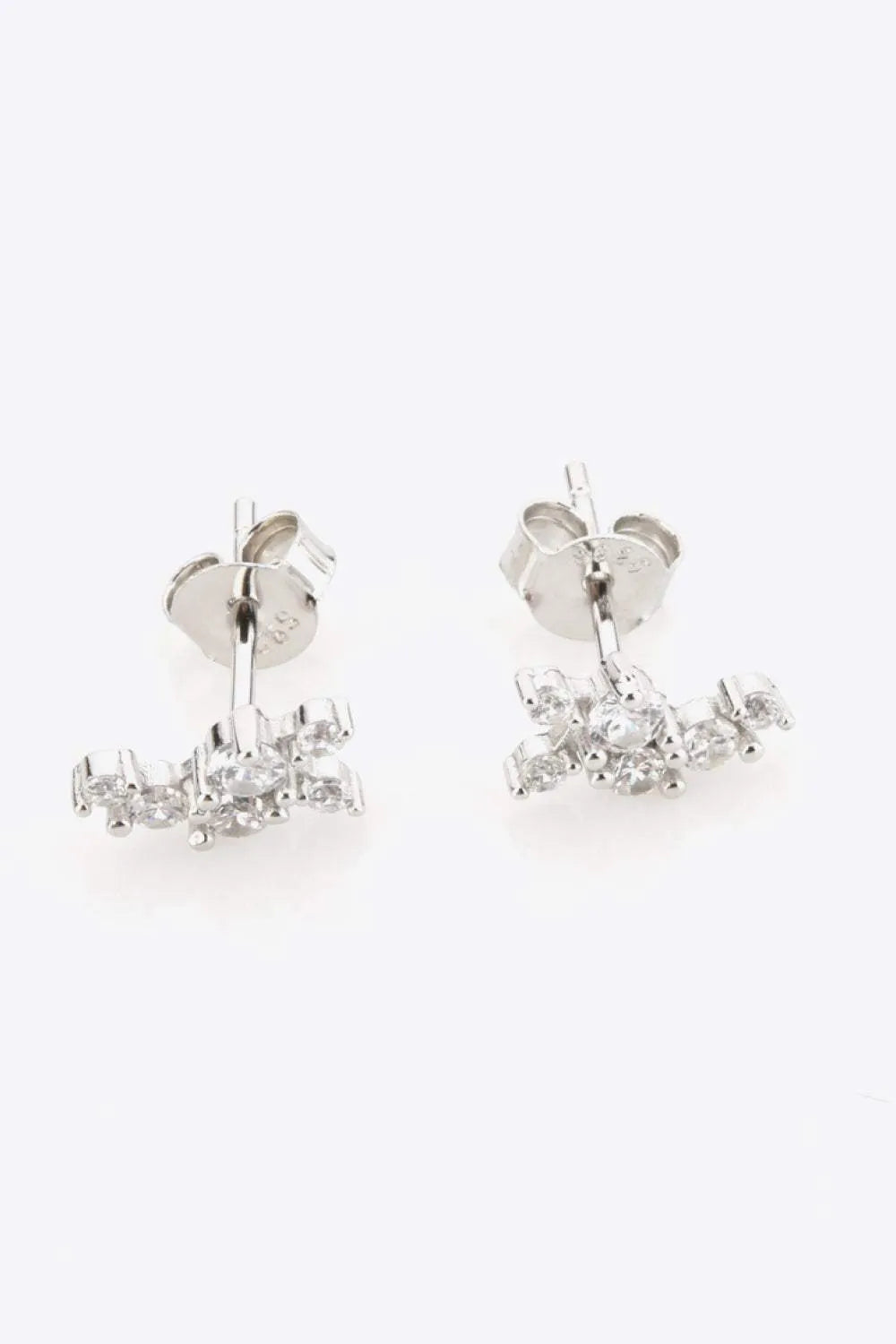 Zircon 925 Sterling Silver Stud Earrings Earrings - Tophatter Daily Deals