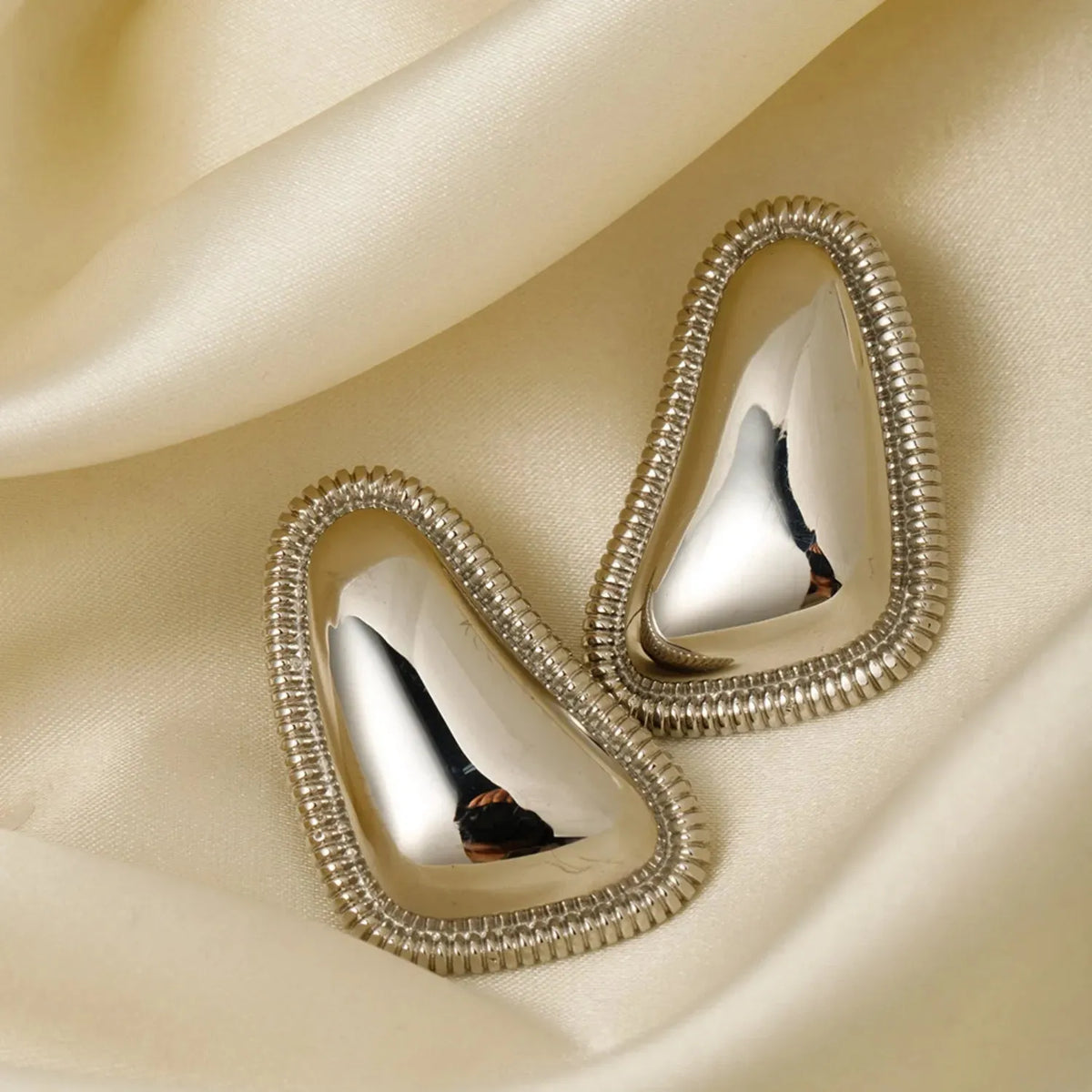 Stainless Steel Stud Earrings Silver One Size Earrings - Tophatter Daily Deals