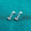 2 Carat Moissanite 925 Sterling Silver Earrings Moissanite - Tophatter Daily Deals