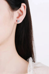 2 Carat Moissanite Heart-Shaped Stud Earrings Moissanite - Tophatter Daily Deals