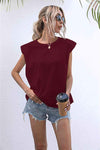 Round Neck Cap Sleeve Tee Women's T-Shirts - Tophatter Daily Deals