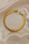 Stainless Steel Curb Chain Bracelet Gold One Size Bracelets - Tophatter Daily Deals