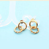 Copper Double-Hoop Earrings Earrings - Tophatter Daily Deals