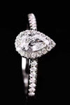 2 Carat Moissanite Teardrop Cluster Ring Moissanite - Tophatter Daily Deals