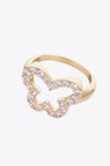 Rhinestone Butterfly-Shaped Ring Rings - Tophatter Daily Deals