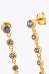 Inlaid Zircon 925 Sterling Silver Earrings Earrings - Tophatter Daily Deals