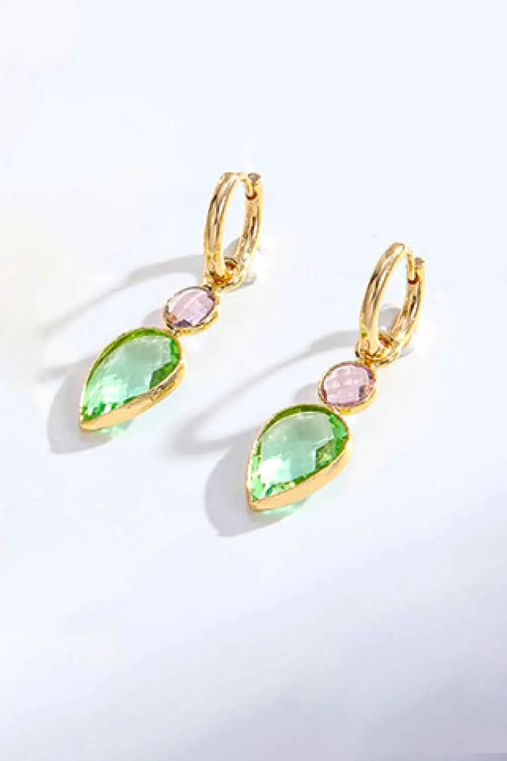 Inlaid Crystal Geometric Drop Earrings Earrings - Tophatter Daily Deals