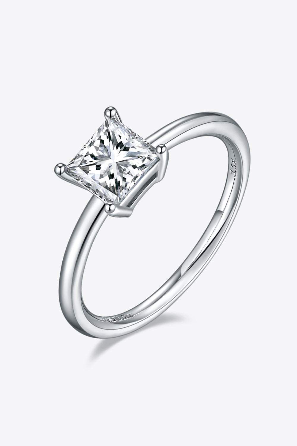 1 Carat Moissanite 925 Sterling Silver Solitaire Ring Rings - Tophatter Daily Deals