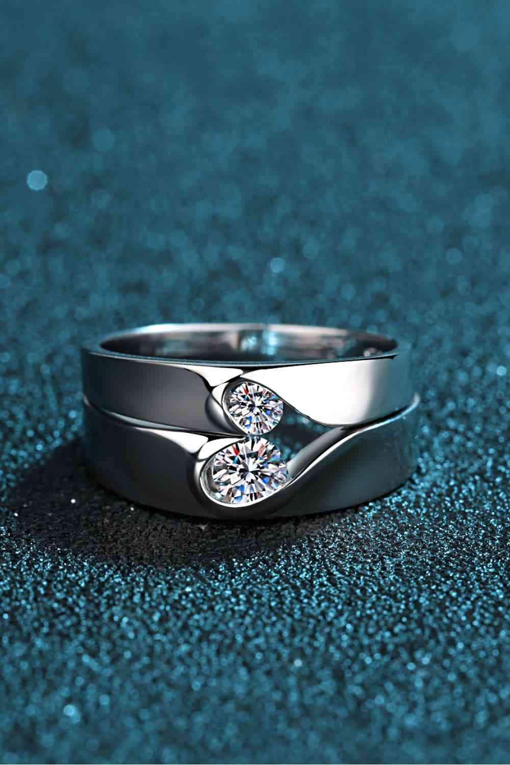 Moissanite Rhodium-Plated Ring Moissanite - Tophatter Daily Deals