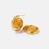 18K Gold-Plated Hoop Earrings Earrings - Tophatter Daily Deals