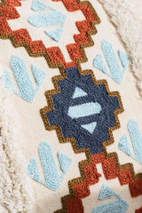 Embroidered Fringe Detail Decorative Throw Pillow Case Decorative Pillowcases - Tophatter Daily Deals