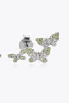 Zircon Butterfly 925 Sterling Silver Earrings Earrings - Tophatter Daily Deals