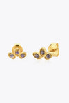 Inlaid 925 Sterling Silver Stud Earrings Lavender One Size Earrings - Tophatter Daily Deals