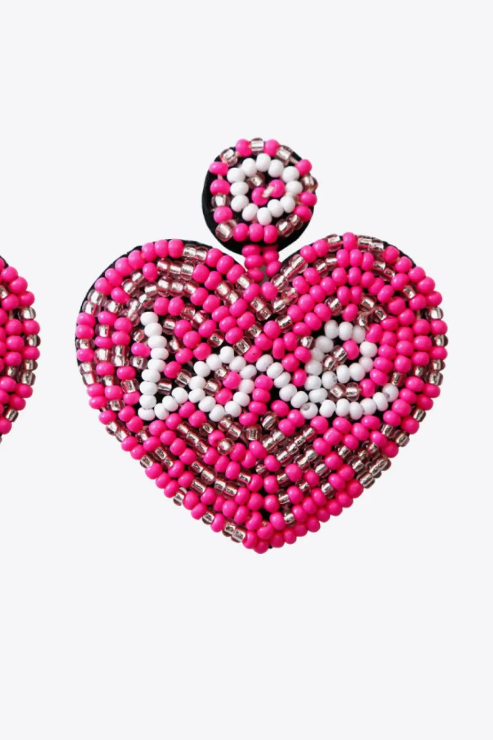 LOVE Beaded Heart Earrings Earrings - Tophatter Daily Deals