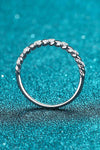 Moissanite Rhodium-Plated Half-Eternity Ring Moissanite - Tophatter Daily Deals