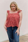 Be Stage Full Size Woven Top in Brick Blouses - Tophatter Daily Deals