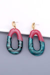 Contrast Geometric Drop Earrings Earrings - Tophatter Daily Deals