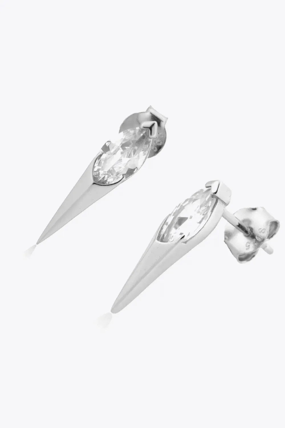 Zircon Decor 925 Sterling Silver Earrings Earrings - Tophatter Daily Deals