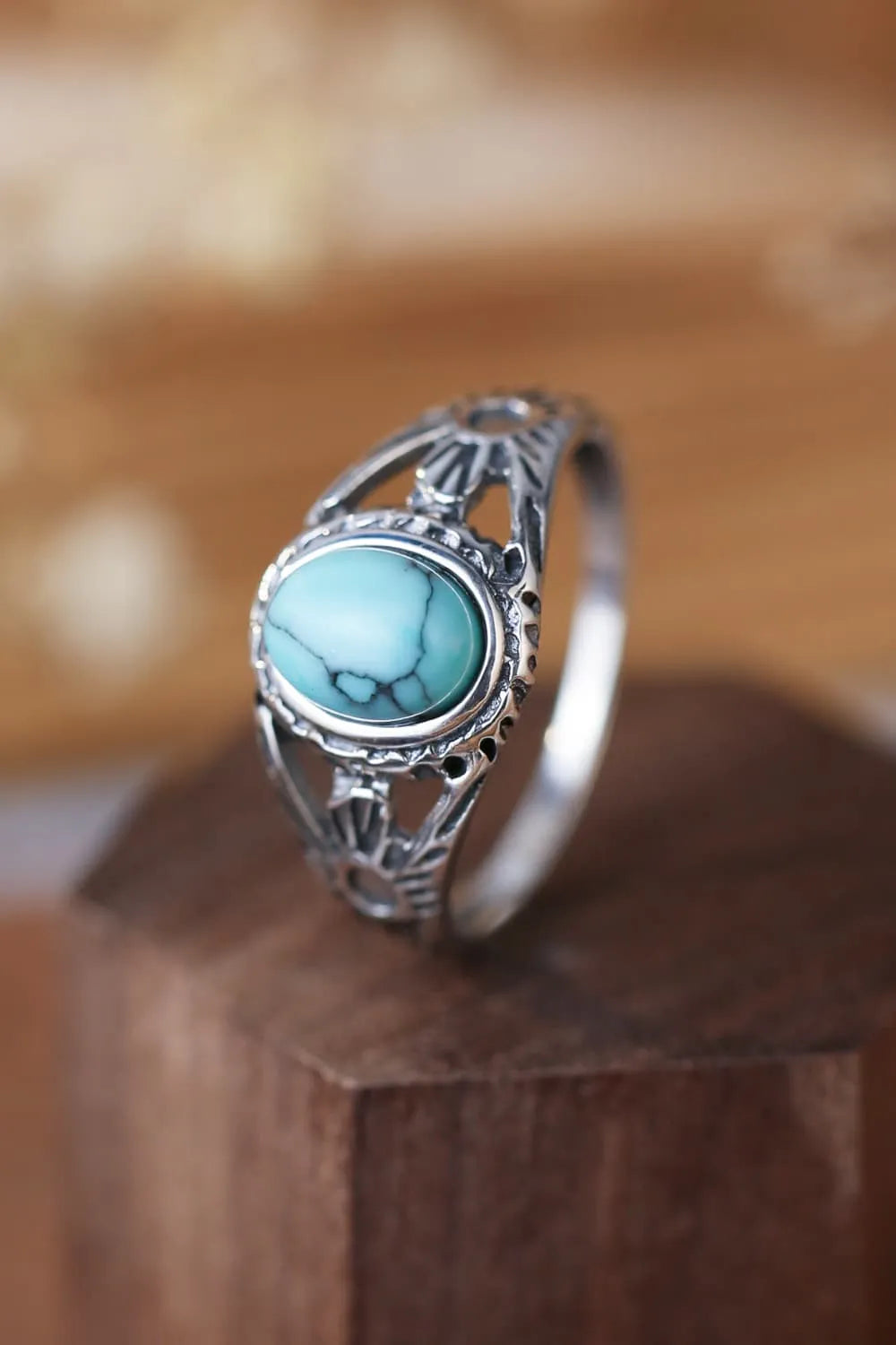 Turquoise 925 Sterling Silver Ring Rings - Tophatter Daily Deals