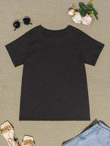 Round Neck Short Sleeve T-Shirt Women's T-Shirts - Tophatter Daily Deals