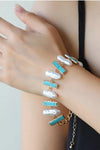 Turquoise Alloy Bracelet Gold One Size Bracelets - Tophatter Daily Deals