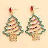 Rhinestone Alloy Christmas Tree Earrings Earrings - Tophatter Daily Deals