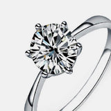 Platinum-Plated Artificial Gemstone Ring Rings - Tophatter Daily Deals