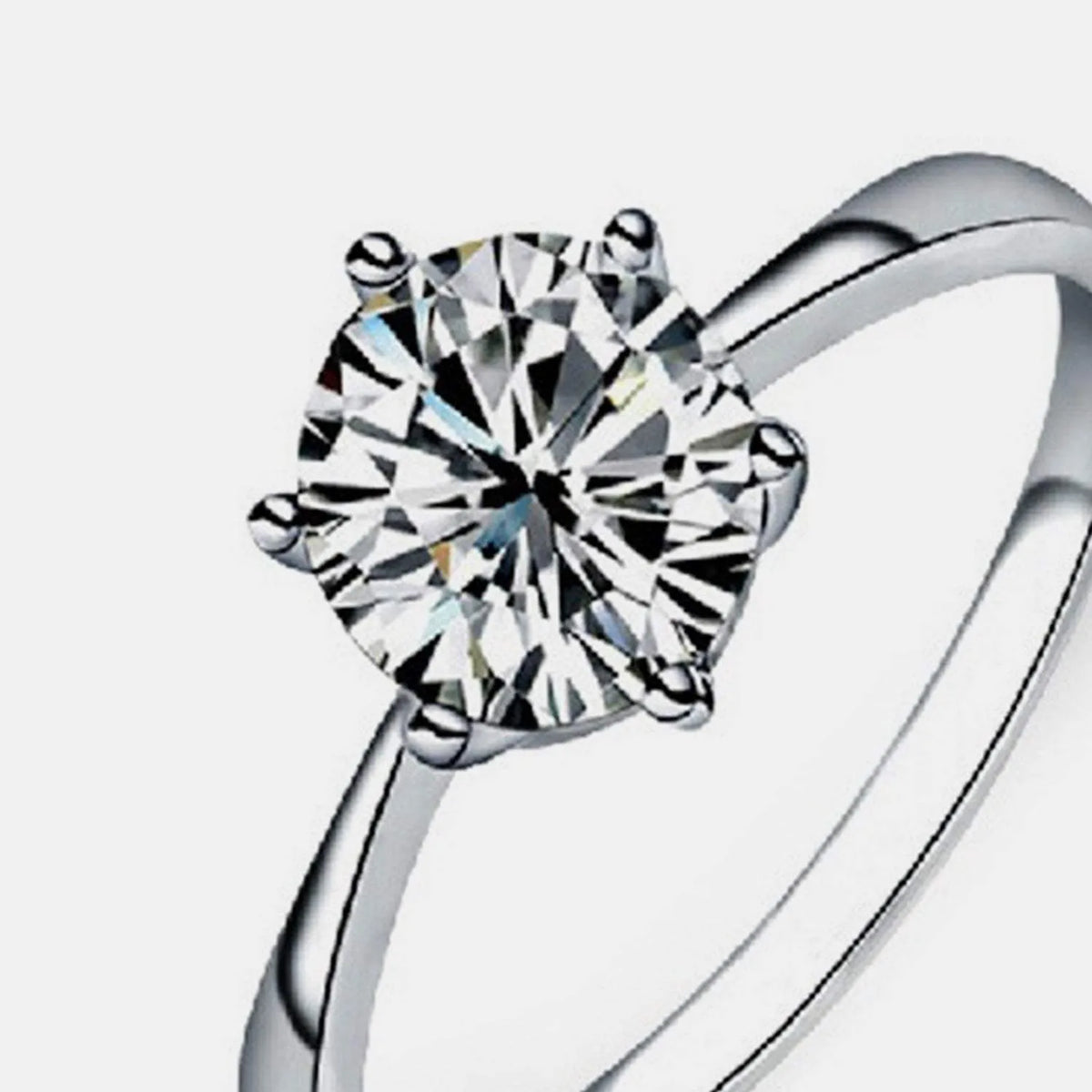 Platinum-Plated Artificial Gemstone Ring Rings - Tophatter Daily Deals