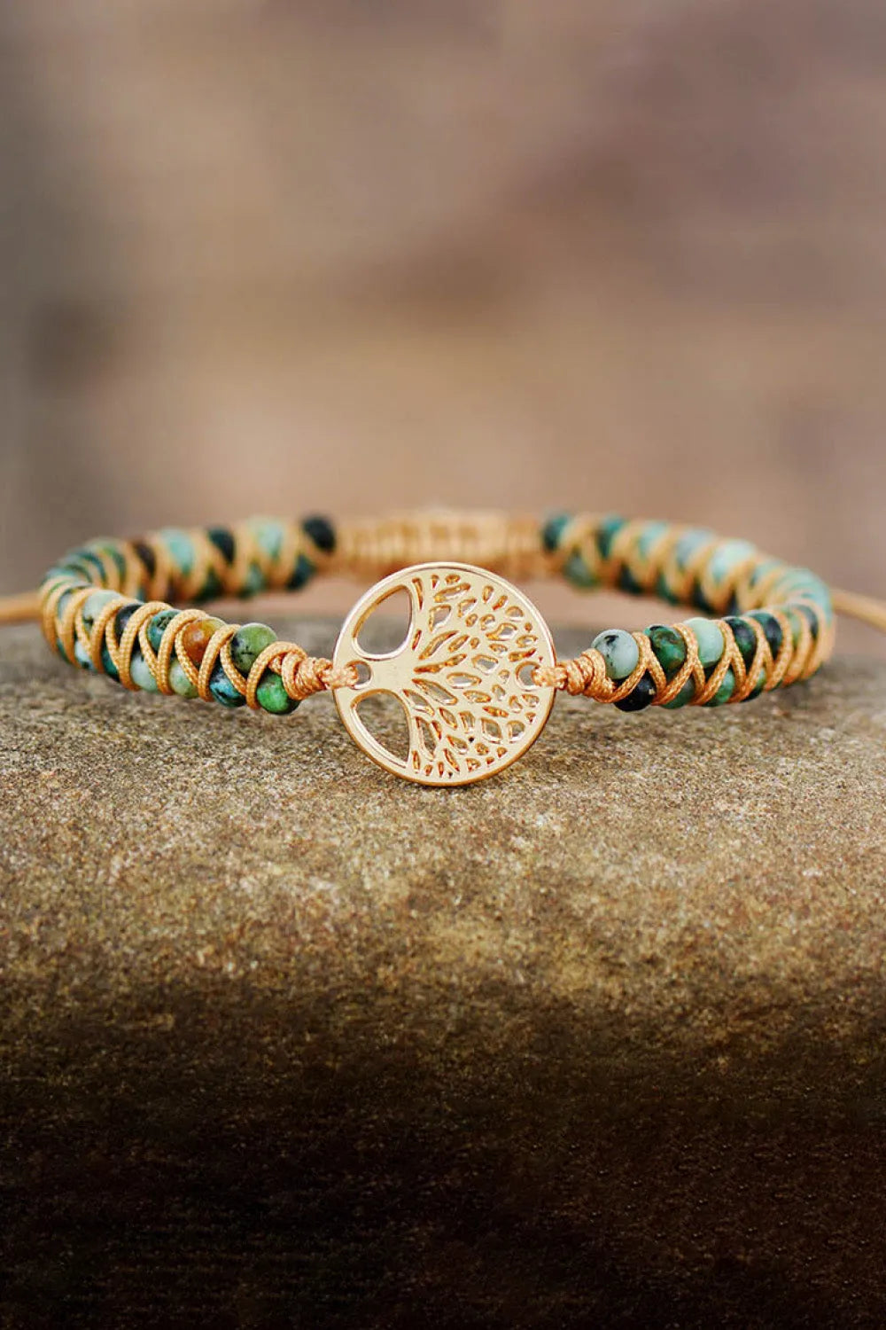 Handmade Tree Shape Beaded Copper Bracelet Bracelets - Tophatter Daily Deals