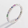 925 Sterling Silver Inlaid Zircon Ring Silver Rings - Tophatter Daily Deals