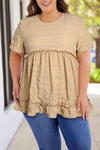 Plus Size Frill Trim Babydoll Blouse Blouses - Tophatter Daily Deals