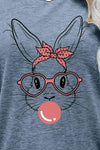 Easter Bunny Graphic Round Neck T-Shirt Women's T-Shirts - Tophatter Daily Deals