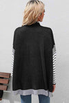 Striped Dolman Sleeve Mock Neck Knit Pullover Blouses - Tophatter Daily Deals