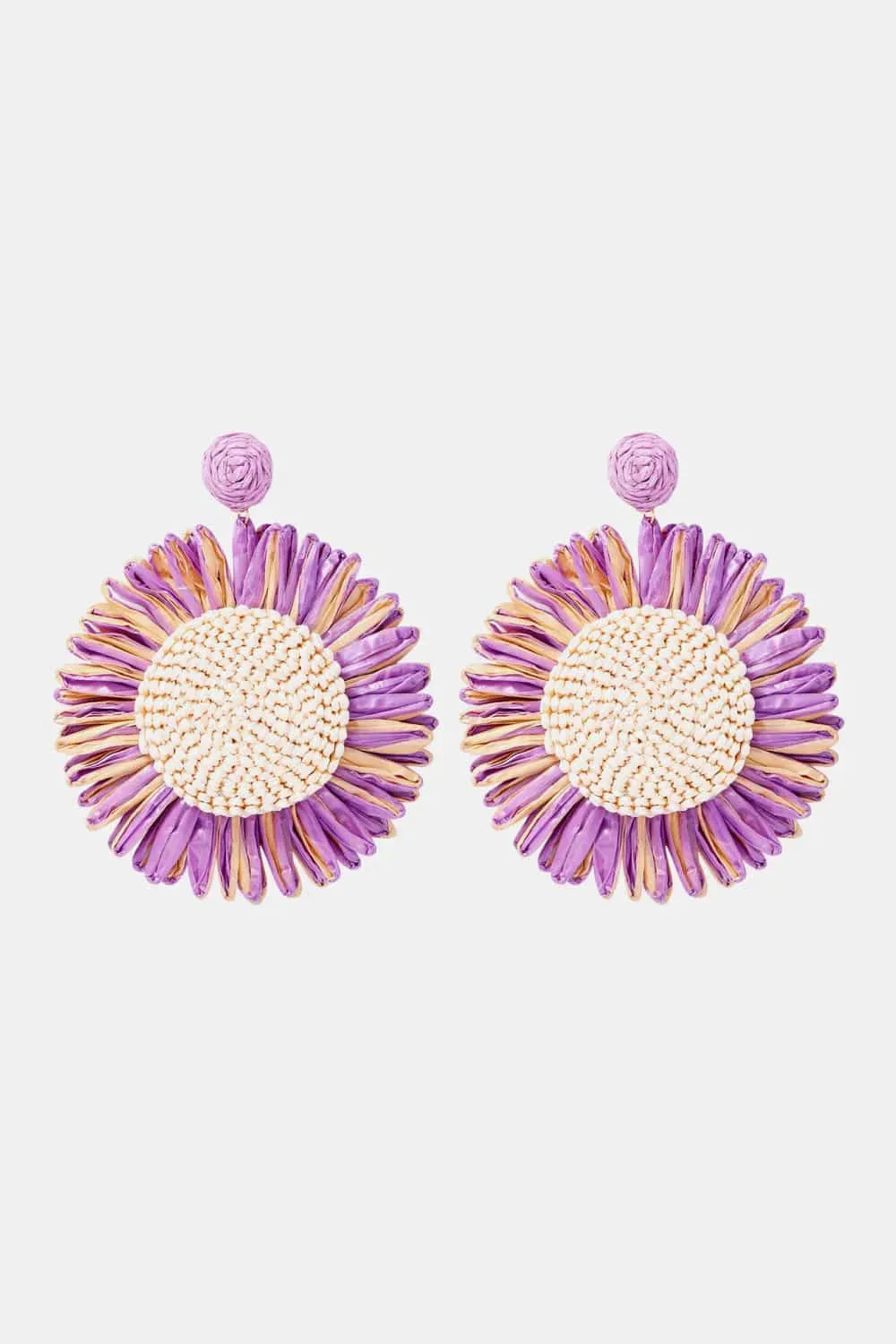 Flower Shape Dangle Earrings Lilac One Size Earrings - Tophatter Daily Deals