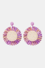 Flower Shape Dangle Earrings Lilac One Size Earrings - Tophatter Daily Deals