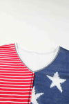 Star and Stripe V-Neck Top Blouses - Tophatter Daily Deals