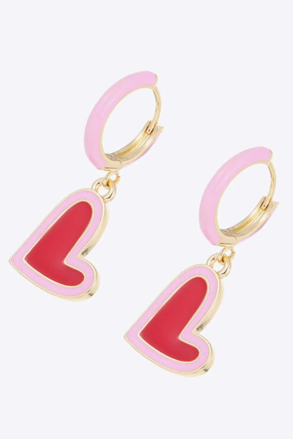 5-Pair Wholesale Contrast Heart-Shaped Drop Earrings Earrings - Tophatter Daily Deals
