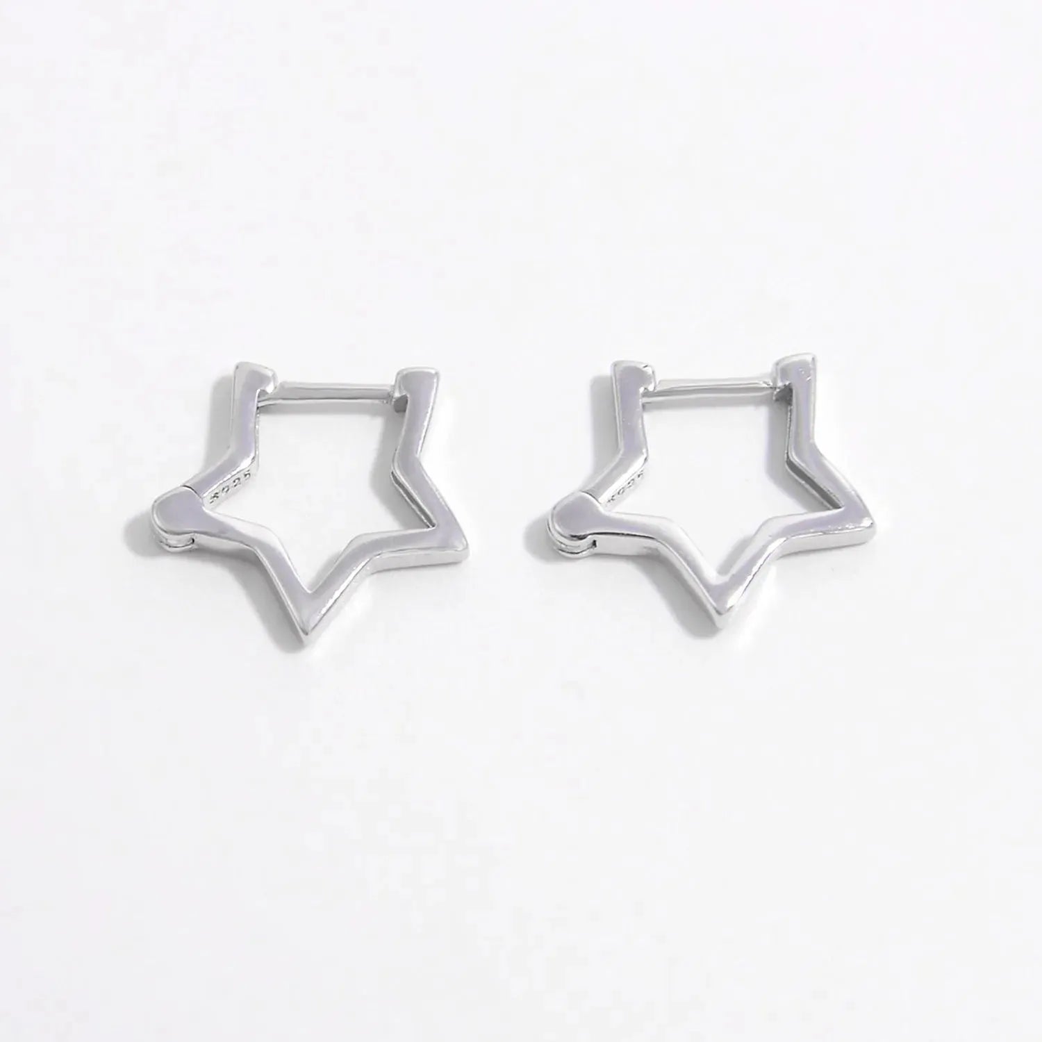 925 Sterling Silver Inlaid Zircon Star Earrings Earrings - Tophatter Daily Deals