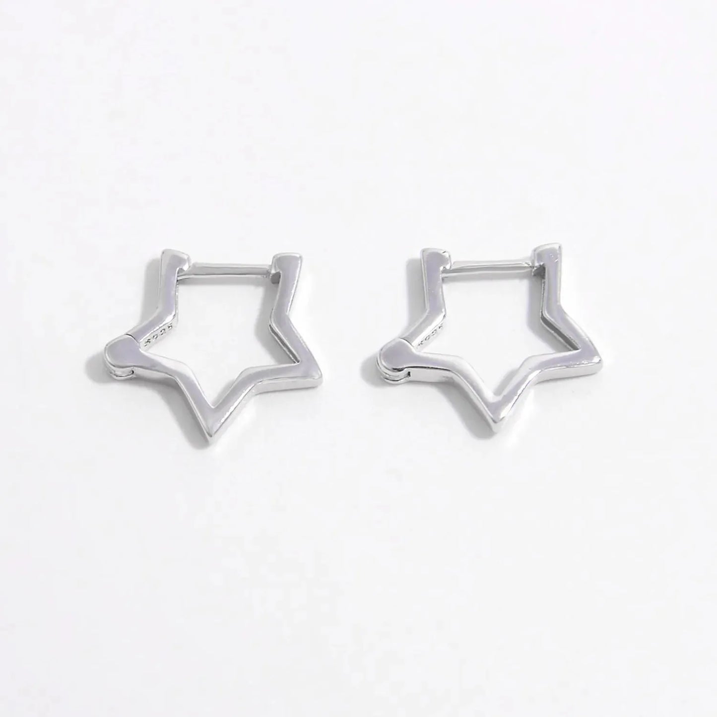 925 Sterling Silver Inlaid Zircon Star Earrings Earrings - Tophatter Daily Deals
