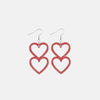 Cutout Heart Shape Wood Earrings Strawberry One Size Earrings - Tophatter Daily Deals