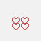 Cutout Heart Shape Wood Earrings Strawberry One Size Earrings - Tophatter Daily Deals