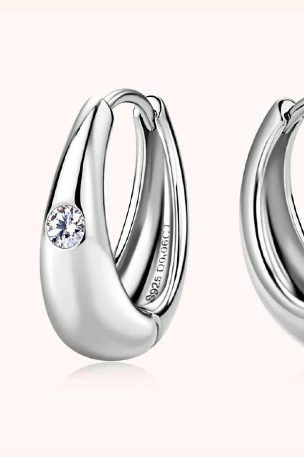 Moissanite 925 Sterling Silver Earrings Moissanite - Tophatter Daily Deals