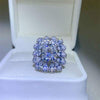 3 Carat Moissanite 925 Sterling Silver Ring Silver Moissanite - Tophatter Daily Deals