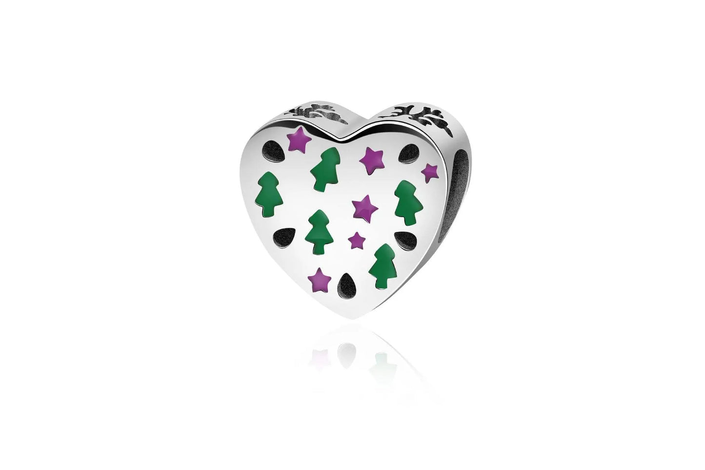 One Piece 925 Sterling Silver Heart Bead Charm Bracelets - Tophatter Daily Deals