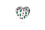 One Piece 925 Sterling Silver Heart Bead Charm Bracelets - Tophatter Daily Deals
